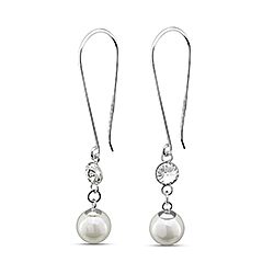 Wholesale Silver Crystal Dangle Pearl Earrings