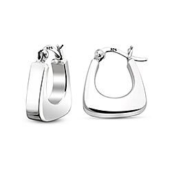 Wholesale 925 Sterling Silver 17mm Modern Handbag Design Plain Hoop Earrings