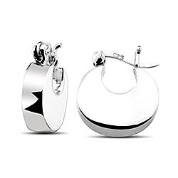 Wholesale 925 Sterling Silver Crescent Moon Plain Hoop Earring