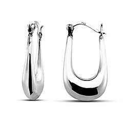 Wholesale 925 Sterling Silver French Lock Plain Hoop Earring