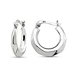 Wholesale 925 Sterling Silver 22 mm Round Diamond Cut Plain Hoop Earrings 