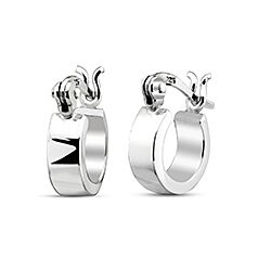 Wholesale 925 Sterling Silver 14mm Huggie Plain Hoop Earrings