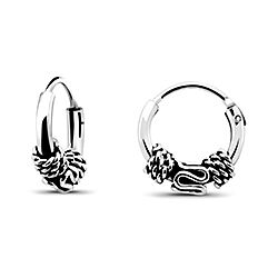 Wholesale 925 Sterling Silver Tiny Bali Hoop Earrings