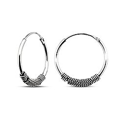 Wholesale 925 Silver Twisted Bali Hoop Earring