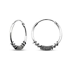 Wholesale 925 Silver Twisted Spiral Bali hoop Earring