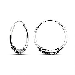  Wholesale Silver Spring Bali Hoop Earrings