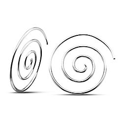 Wholesale Silver Geometric Swirl Wire Spiral Earrings