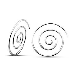 Wholesale Silver Tiny Swirl Wire Spiral Earrings