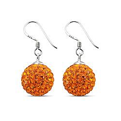 Wholesale 925 Sterling Silver Sun Crystal Earrings 