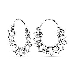 Wholesale 925 Sterling Silver 29mm plain Earring
