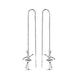 Wholesale 925 Sterling Silver Fairy Chain Cubic Zirconia Earrings
