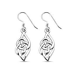 Wholesale 925 Sterling Silver Oxidized Celtic Plain Earrings