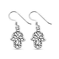 Wholesale 925 Sterling Silver Oxidized Celtic Hanging  Plain Earring