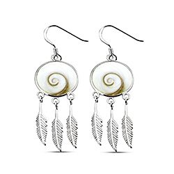 Wholesale 925 Sterling Silver Dream Catcher Shiva Eye Earrings