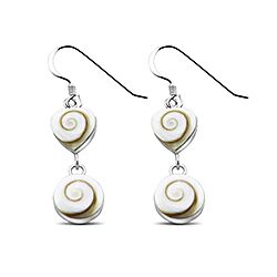 Wholesale 925 Sterling Silver Eye Heart Round Dangle Shiva Eye Earrings

