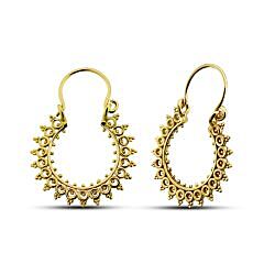 Wholesale 925 Sterling Silver Gold Plated Filigree Hoop Plain Earring