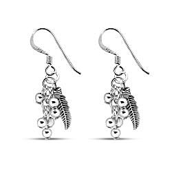 Wholesale 925 Sterling Silver Grapes Design Hook Plain Earring