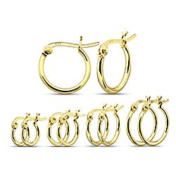 Wholesale Silver Gold Plated Plain Hoop Earring