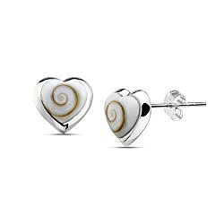 Wholesale 925 Silver 10mm Heart Shiva Eye Stud Earrings