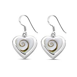 Wholesale 925 Sterling Silver Heart Shiva Eye Earrings 