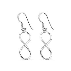 Wholesale 925 Sterling Silver Infinity Dangle Plain Earring