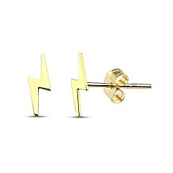 Silver Lightning Bolt Ear studs