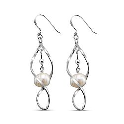 Wholesale 925 Sterling Silver Water Pearl Earrings