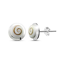 Wholesale Silver 7mm Circle Design Shiva Eye Earring Studs