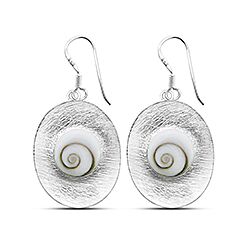 Wholesale 925 Sterling Silver Dangle Oval Shiva Eye Earrings