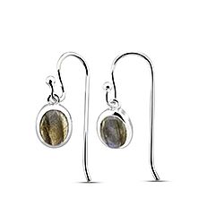 Wholesale 925 Sterling Silver Labradorite Teardrop  Semi Precious Earrings
