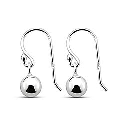 Wholesale Sterling Silver 6mm Plain Ball Earrings