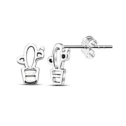 Wholesale Silver Oxidized Rocket Symbol Stud Earring