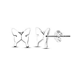 Wholesale Silver Stylish Butterfly Stud Earring