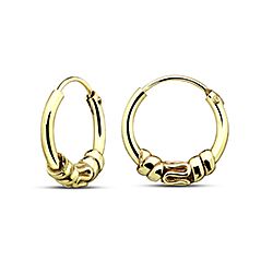 Wholesale 10mm Silver Gold Plated Bali Hoop Earring