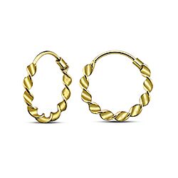 Wholesale Silver Gold Plated Twisted Bali Hoop Earring