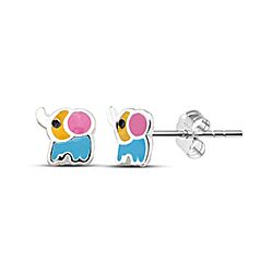 Cute Elephant Children's  Stud Earring 925 Silver