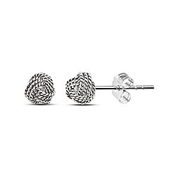 5mm Silver Knot Ear Studs