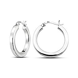 Wholesale 925 Sterling Silver French Lock Plain Hoop Earring