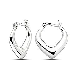 Wholesale 925 Sterling Silver Thick Heart Plain Hoop Earring