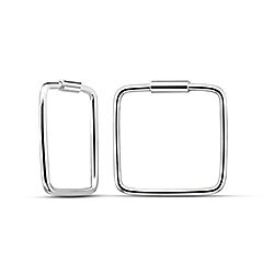 Square Hoops earring 925 silver 12mm