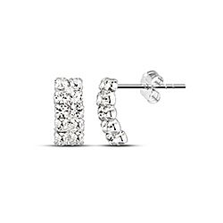 Wholesale 925 Silver Crystal Bar Stud Earrings