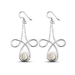 Wholesale Silver Celtic Infinity Dangle Shiva Eye Earrings