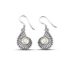 Wholesale 925 Sterling Silver 14mm Snail Swirl  Shiva Eye Earrings