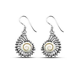 Wholesale 925 Sterling Silver 16mm Snail Swirl  Shiva Eye Earrings