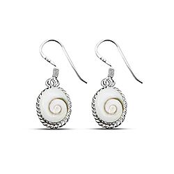 Wholesale 925 Sterling Silver Oval Shape Shiva Eye Earrings