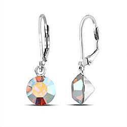 Wholesale Silver Leverback AB Crystal Earrings