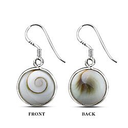 Wholesale 925 Sterling Silver 12mm Round Shiva Eye Earrings