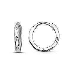 Wholesale Silver CZ Shiny Huggie Hoop Earring