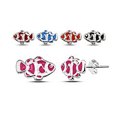 Colorful Fish Kids Stud Earrings