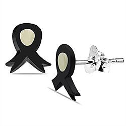 Wholesale 925 Sterling Silver Black Enamel Paloma Picasso Kids Stud Earrings   